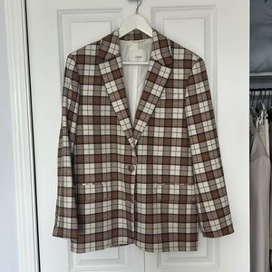 Wilfred Plaid single breasted blazer
